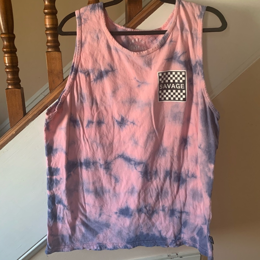 Dikotomy Mens SAVAGE Tie-Dye Tank Top Sz L